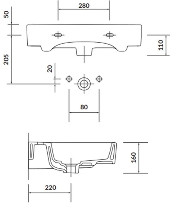 Lavoar pentru mobilier, Cersanit, Virgo, 60 cm, alb