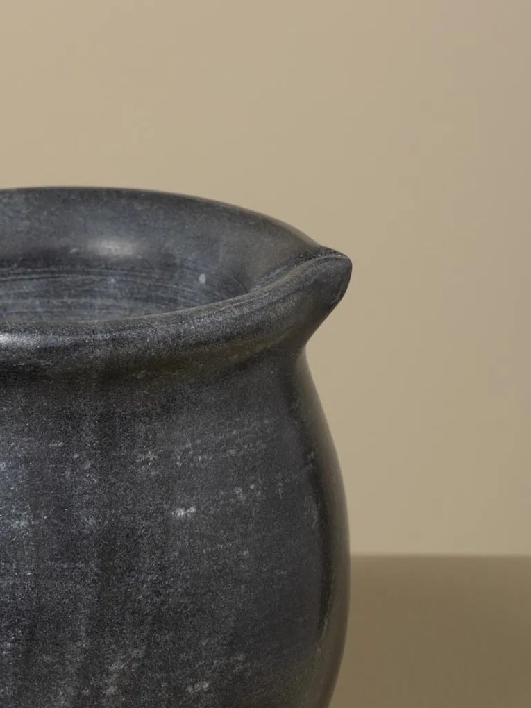 Storcător de citrice din marmură gri antichizat, finisaj mat, 20 × 13 cm, „Grey Marble"