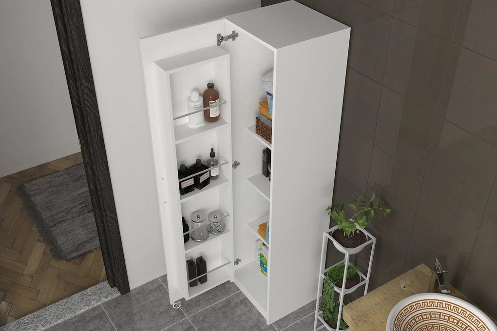 Dulap Organizator Baie/Bucatarie UnicUtil, 44 x 44 x 180 cm, Alb