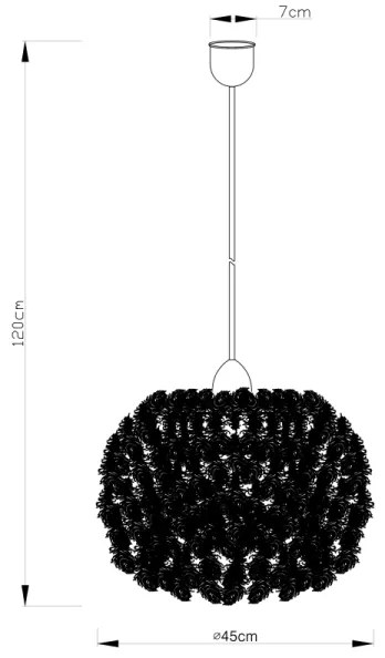 Lustră pe cablu Globo 15057 KATUNGA 1xE27/40W/230V