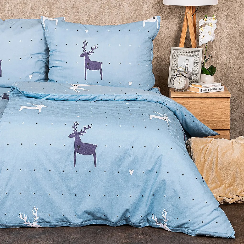 Lenjerie de pat din bumbac 4Home Deer Love, 220 x 200 cm, 2 buc. 70 x 90 cm