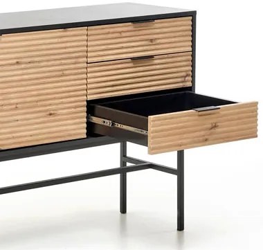 Comodă Mui 1 (Stejar artisan + negru). 1038778
