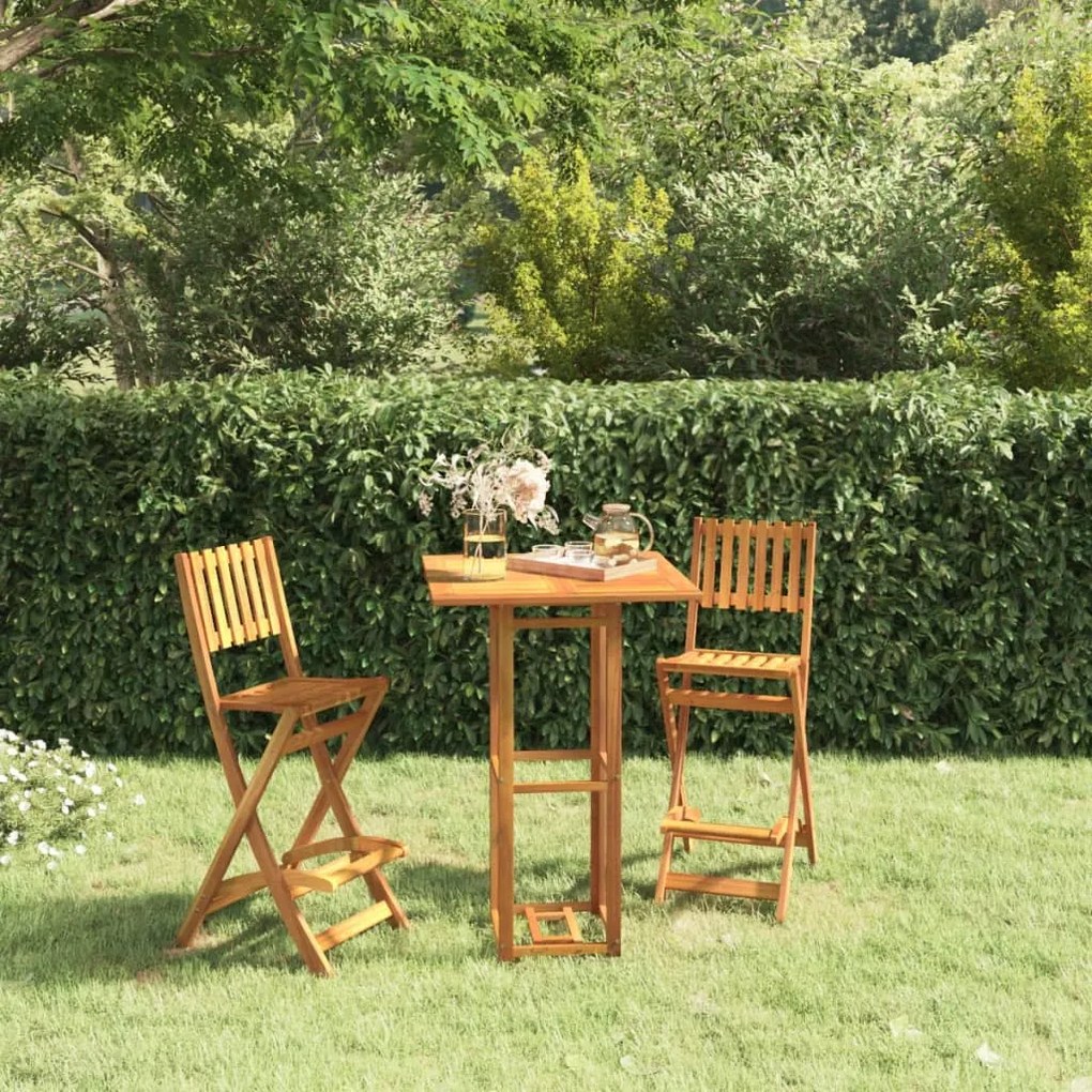 3104961 vidaXL Set de bar de exterior, 3 piese, lemn masiv de acacia
