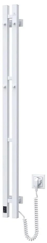 Radiator portprosop electric cu termostat SILOUETTE 187W/230V 120,6 cm IP44 alb dreapta