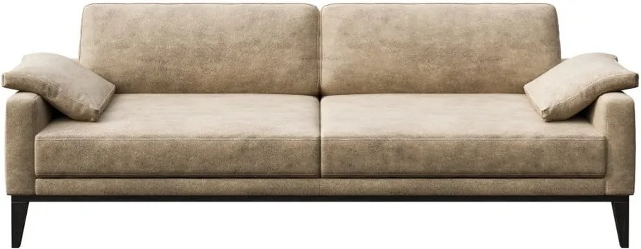 Canapea cu tapițerie din imitație de piele MESONICA Musso, bej, 211 cm