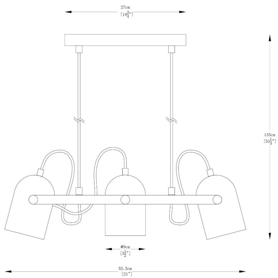 Lustra cu 3 spoturi directionabile design modern RESI