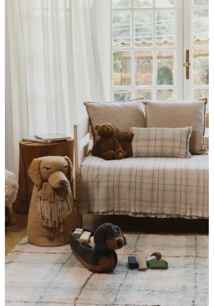 Coș de jucării pentru copii maro închis din material textil 59x16x23 cm Sparky – Lorena Canals