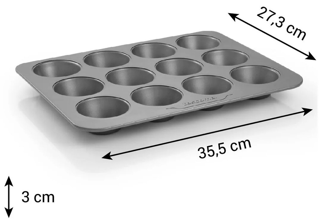 Tescoma Formă pentru 12 brioșe COMPACT 36 x 27 cm