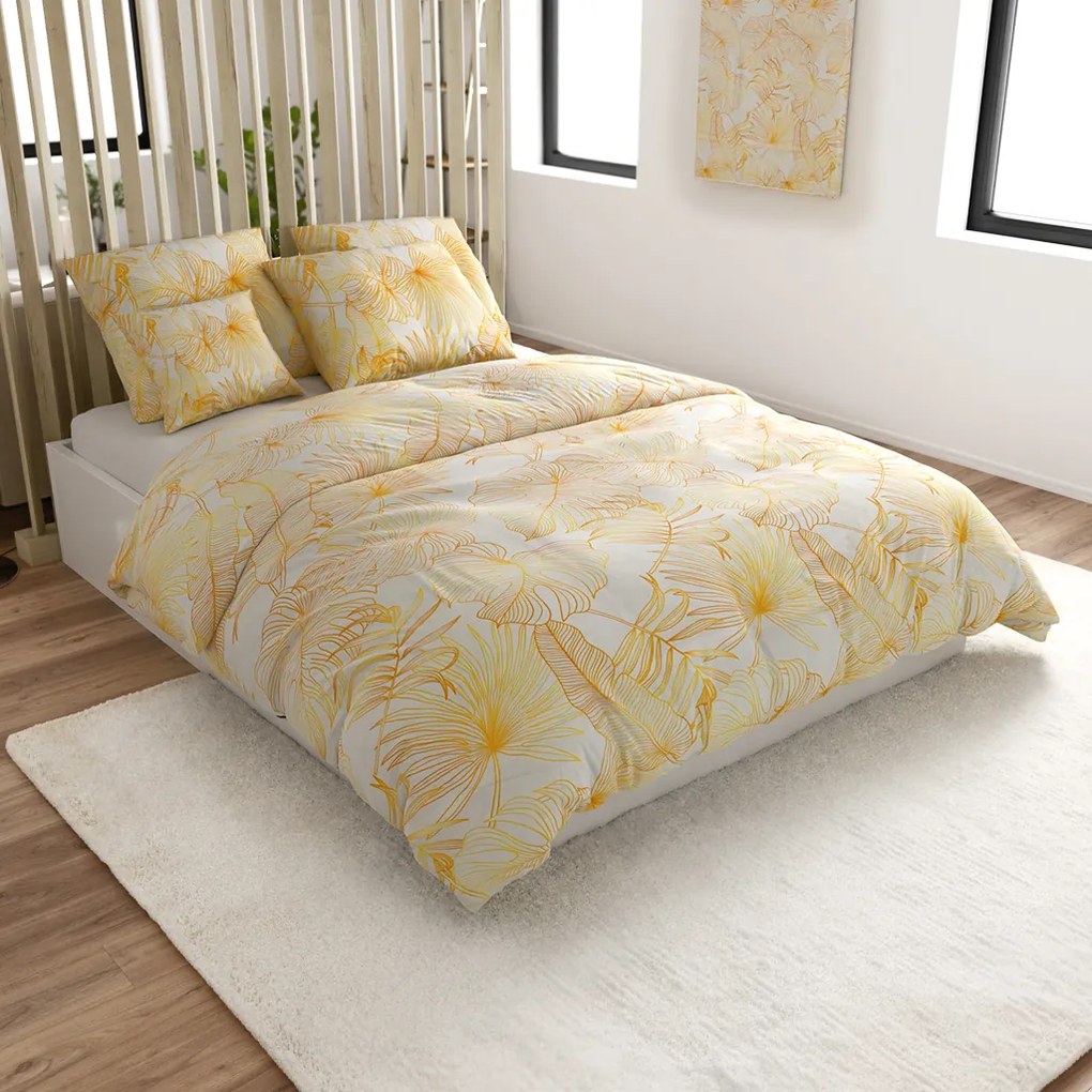 Lenjerie de pat din microfibra PALMERA crem Dimensiune lenjerie de pat: 70 x 80 cm | 140 x 200 cm