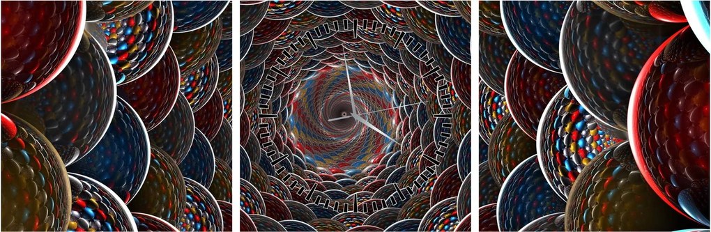 Tablou - Vortex (cu ceas) (90x30 cm)