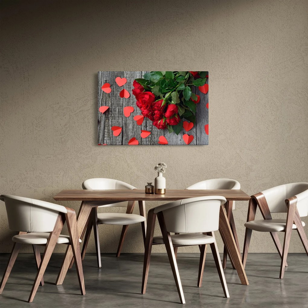 Tablou cu trandafiri (90x60 cm)