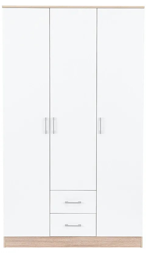 Dulap Miami 120x205 cm alb-stejar sonoma