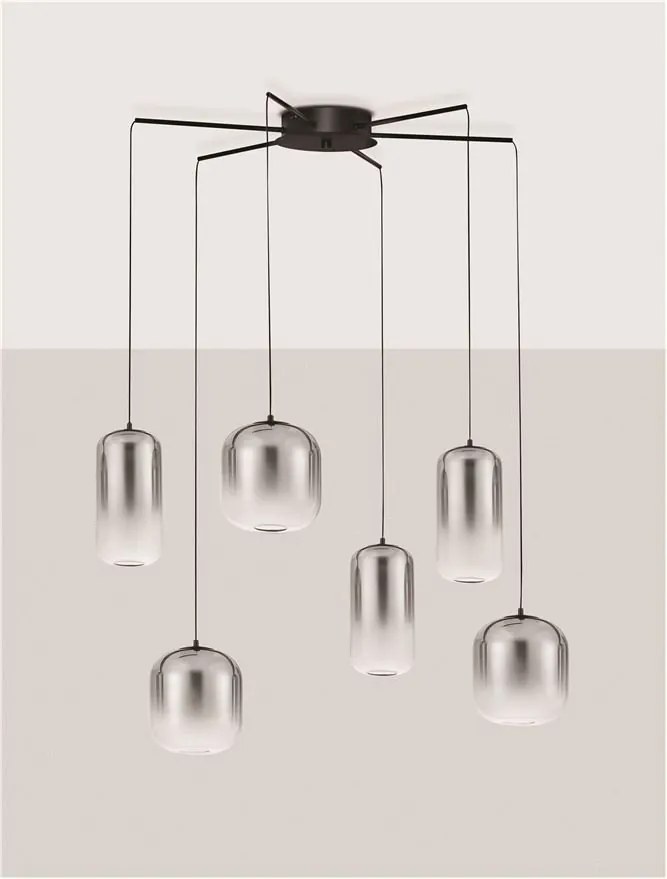 Lustra cu 6 pendule LED design modern AELIA