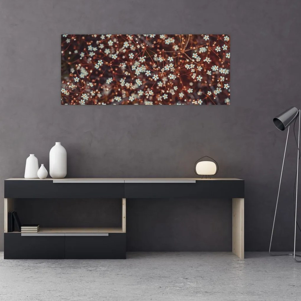 Tablou cu floare de nu mă uita (120x50 cm)