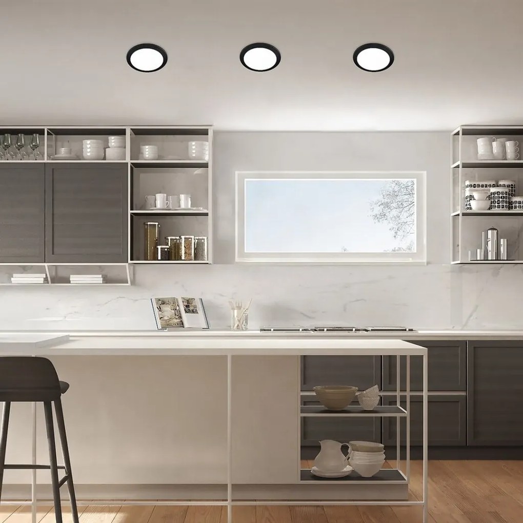 Spot LED incastrabil design modern Shaun negru 14,5cm