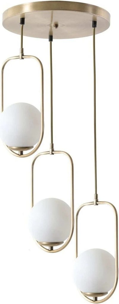 Lustra 846STL2889, alb/bronz, metal, 30x70 cm