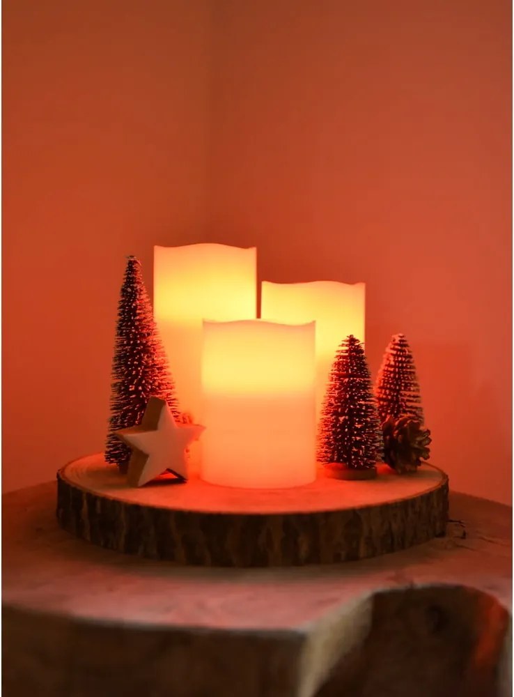 Lumânări LED 3 buc. (înălțime 10 cm) – Hilight