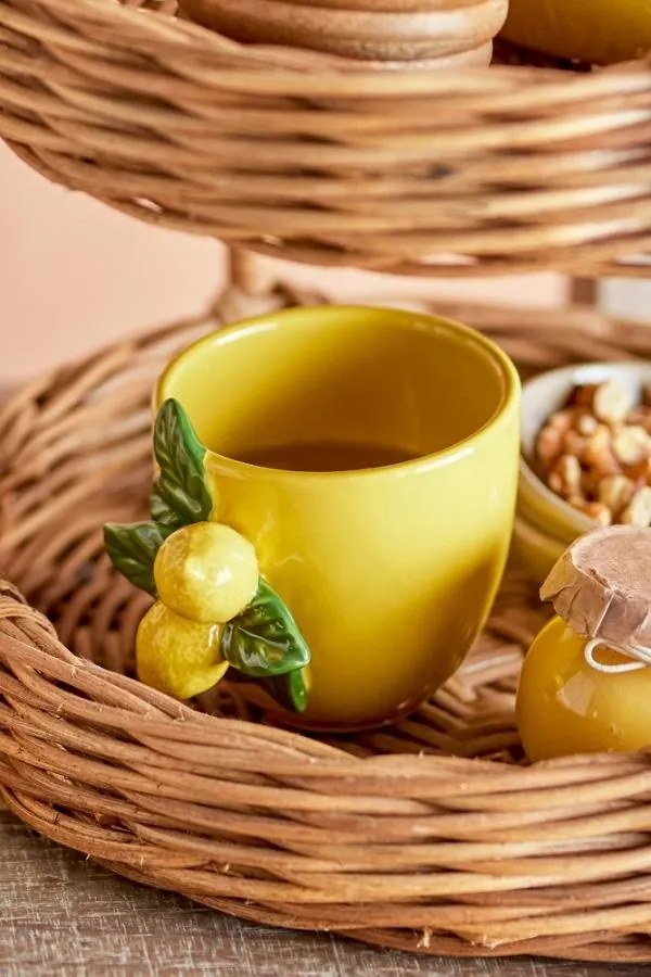 Cană multifunctională galbenă, ceramică – Limone