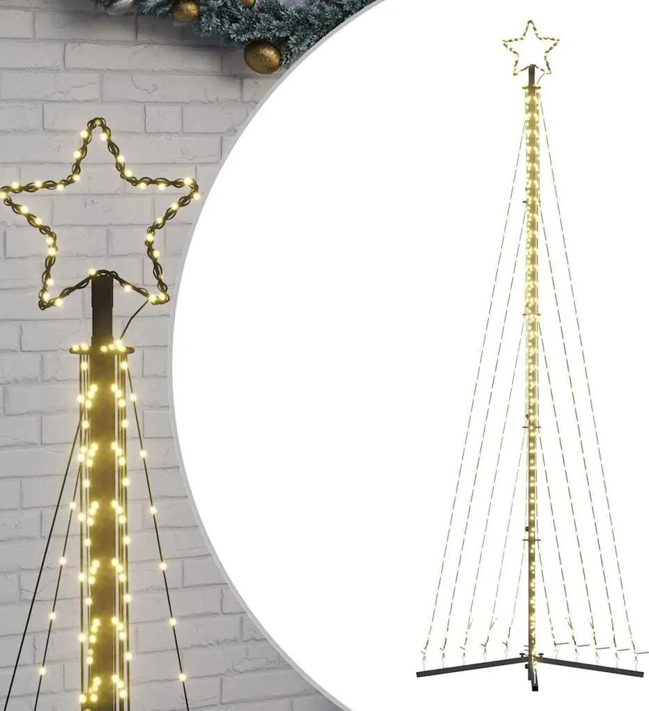 vidaXL Pom de Crăciun LED 495 LED-uri Alb Cald 300,5 cm