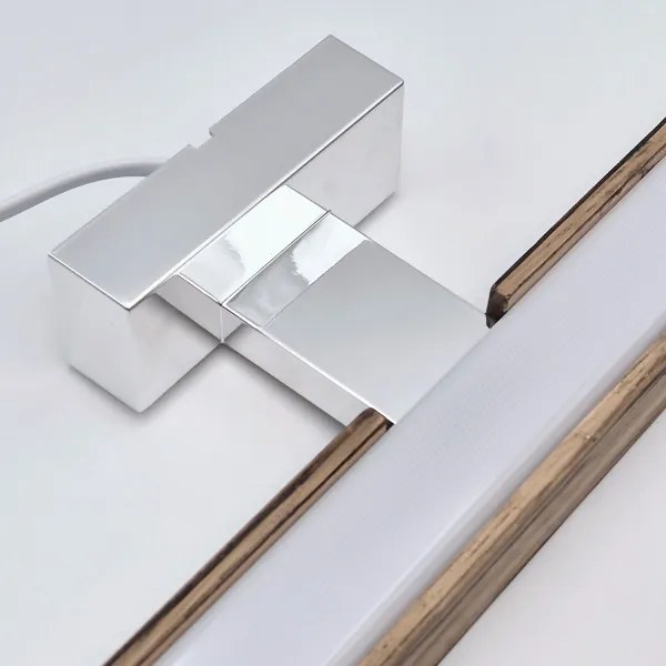 Aplică LED pentru oglindă Brilagi WOODY MIRROR LED/15W/230V IP44 stejar/crom