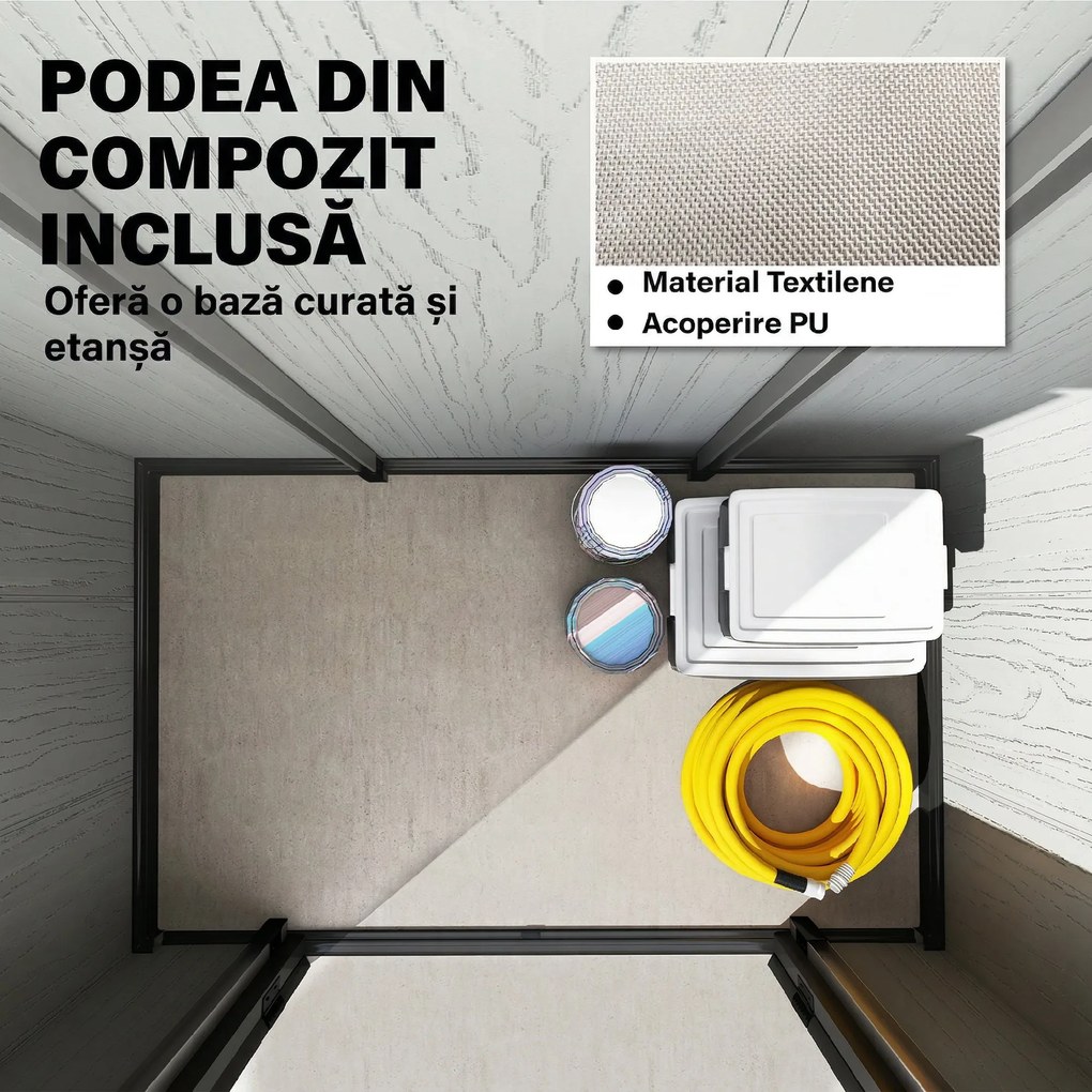 Outsunny metal 2 3, magazie căsuță dulap depozitare cutie | Aosom Romania