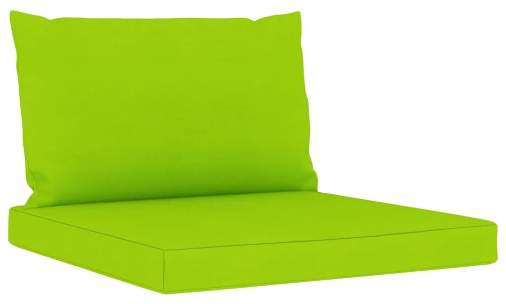 Set mobilier de gradina cu perne verde deschis, 9 piese verde aprins, 4x colt + 4x mijloc + masa, 1