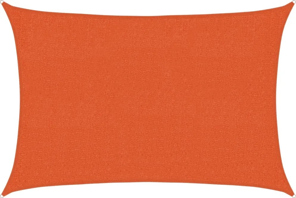 vidaXL Pânză parasolar, portocaliu, 2x2,5 m, HDPE, 160 g/m²