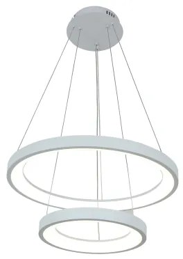 Brilagi - Pendul LED dimabil pe cablu FALCON SLIM LED/68W/230V Ø 50 cm alb + telecomandă