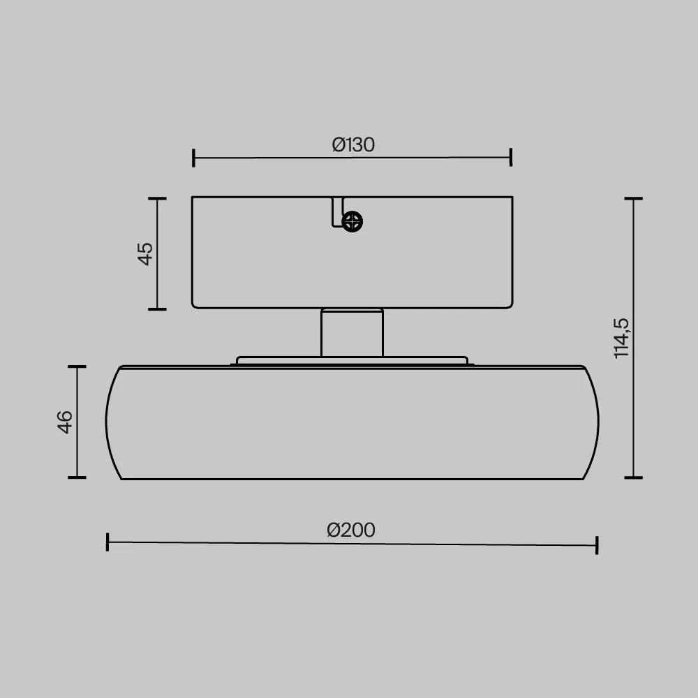 Lustra aplicata tavan Float sticla transparenta