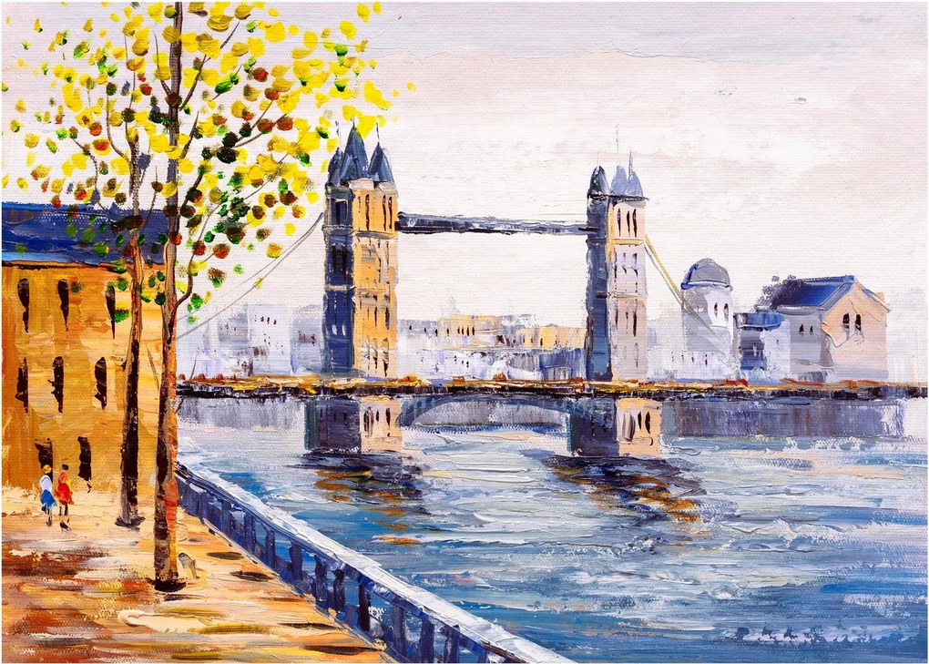 Tablou - Pictură oraș (70x50 cm)