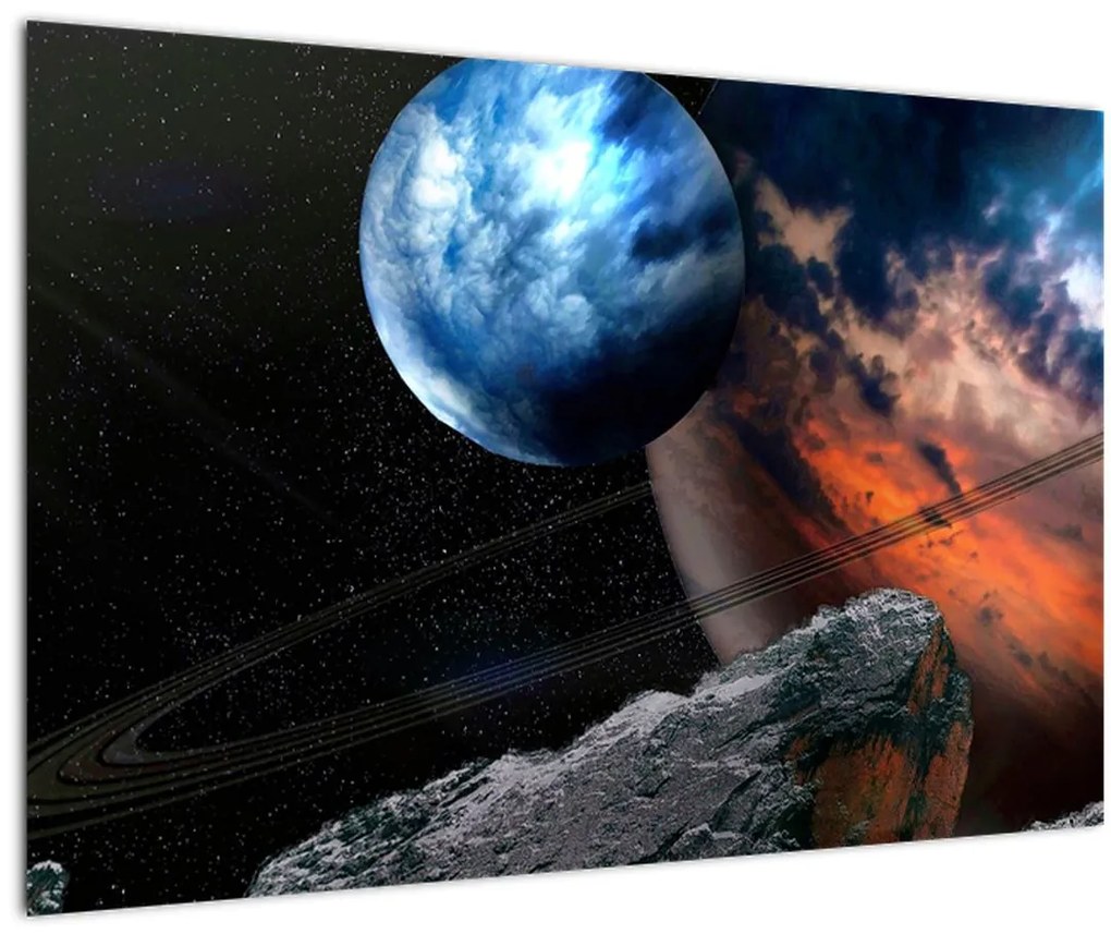 Tablou planetei în cosmos (90x60 cm)