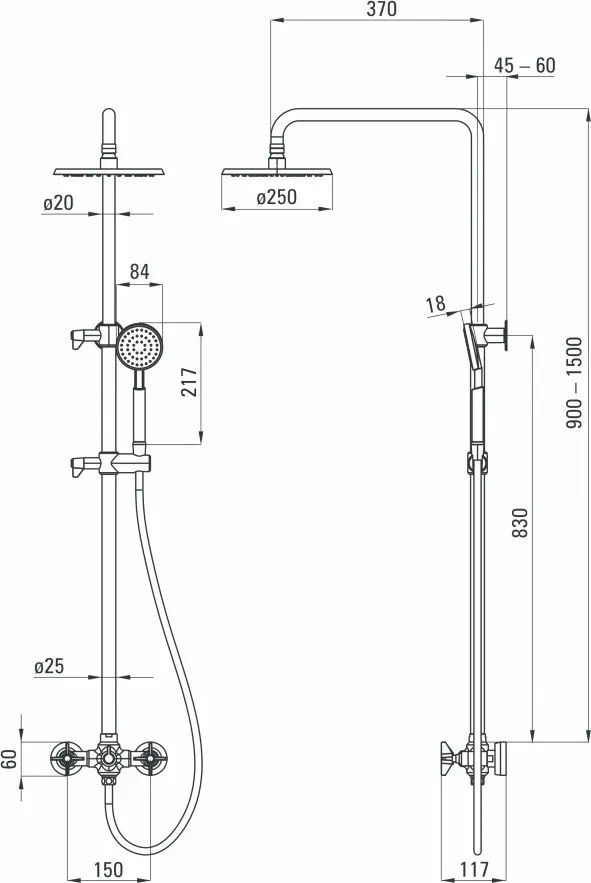 Temisto set de dus finisaj bronz / antichizat NACM4QT