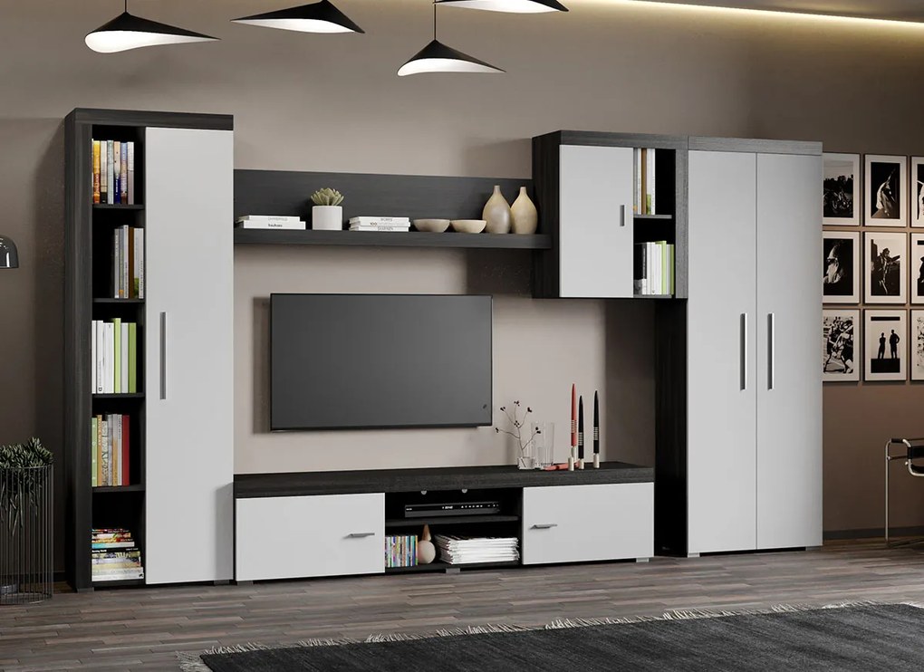 Set Mobila Living Monocrom Alb / Ferrara C11