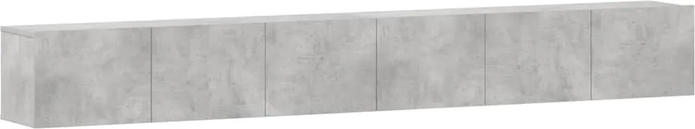 vidaXL Set dulapuri TV, 3 piese, gri beton, lemn prelucrat