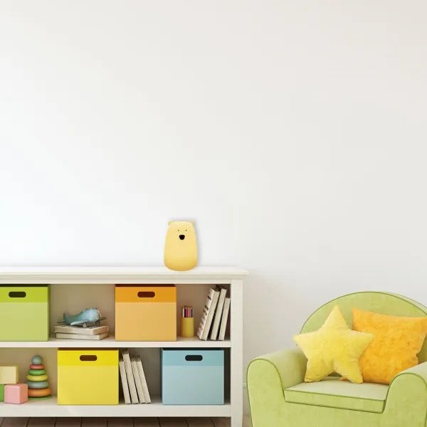 Lampă LED RGB pentru copii Rabalux 5409 BALOO LED/0,4W/5V ursuleț