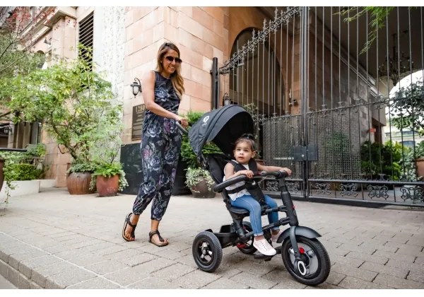 Tricicletă pentru copii 3 în 1 QPlay RITO AIR negru