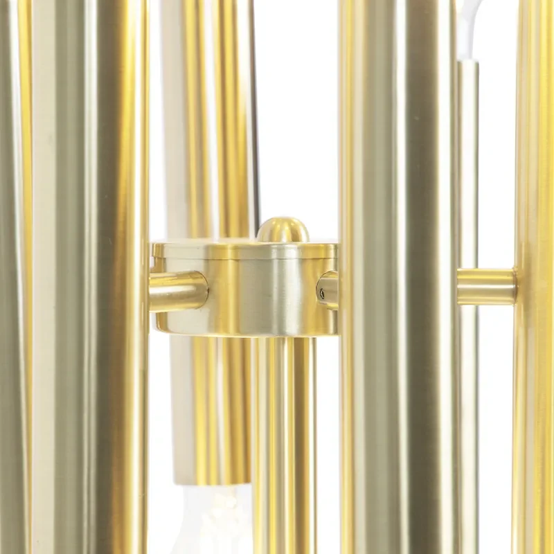 Lampă de podea vintage aurie 12 lumini -Tubi