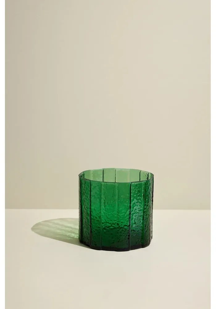 Vază handmade din sticlă Emerald – Hübsch