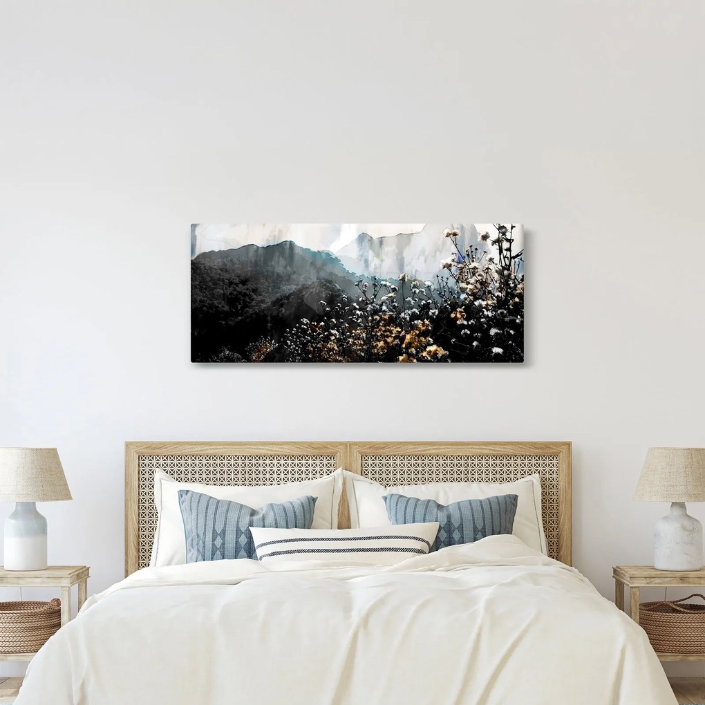 Tablou - Ilustrație de flori sălbatice (120x50 cm)