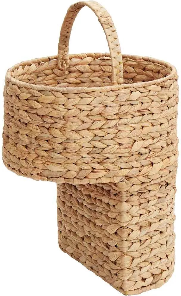 vidaXL Coș scări natural 28 x 26 x 47 cm Zambilă de apă