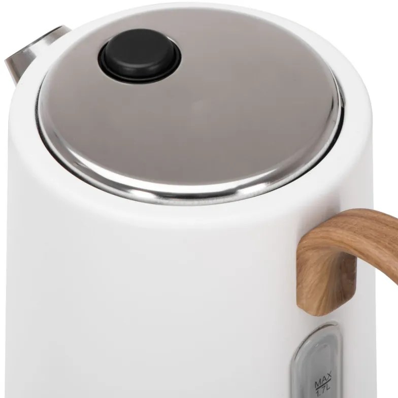 Fierbător electric Adler AD 1352, 2200W, 1,7 l, STRIX, bază rotativă, oprire automată, alb