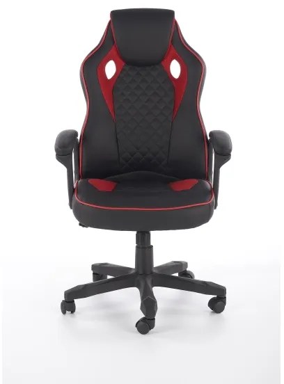 Scaun de birou HELO negru/roșu