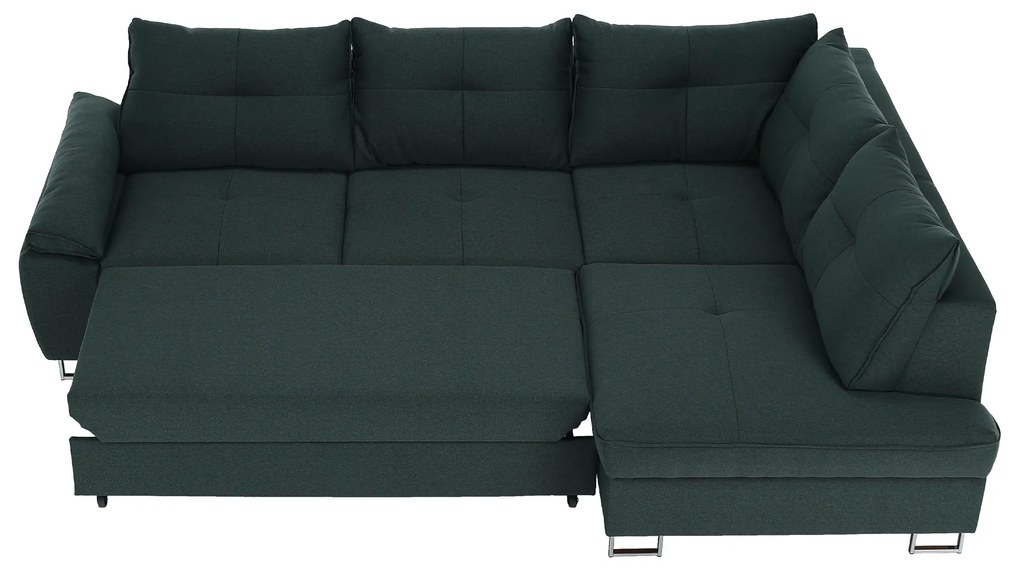 Set de pliere pe colţ, ţesătură smarald Tatum, dreapta, FELDA