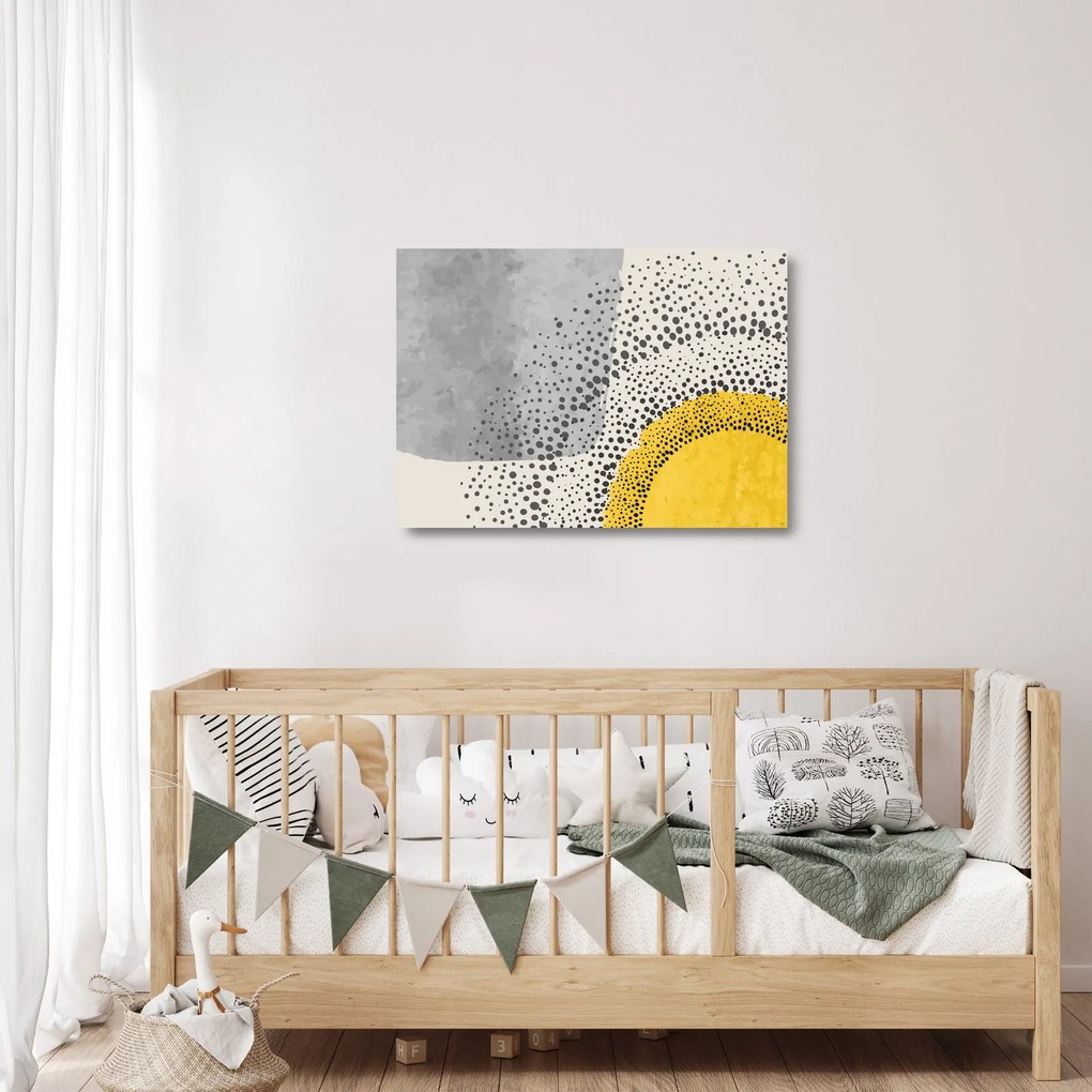 Tablou pe sticlă - pictură abstractă de plajă N⁰3 (70x50 cm)