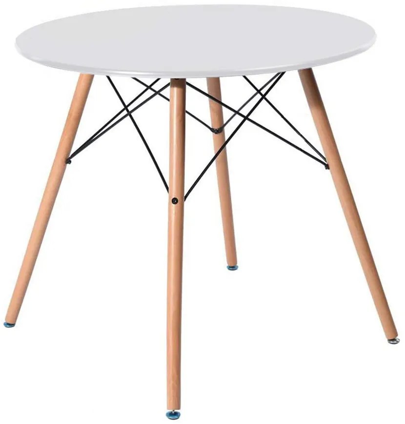 4 buc scaune moderne cu masa pentru bucatarie-alb