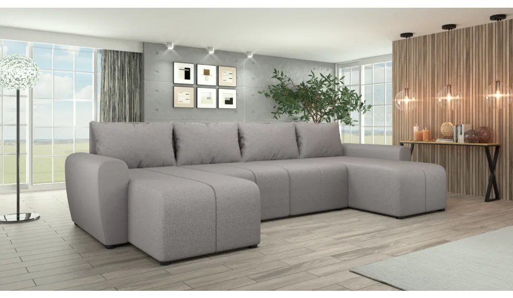 Set canapea universala, gri, DELIN U UNI