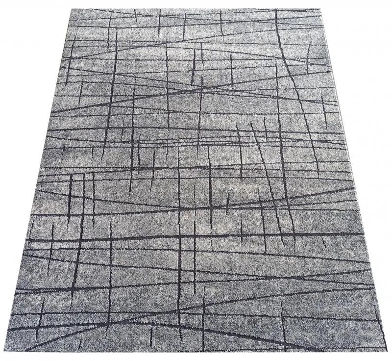 Covor gri abstract modern Lățime: 200 cm | Lungime: 290 cm