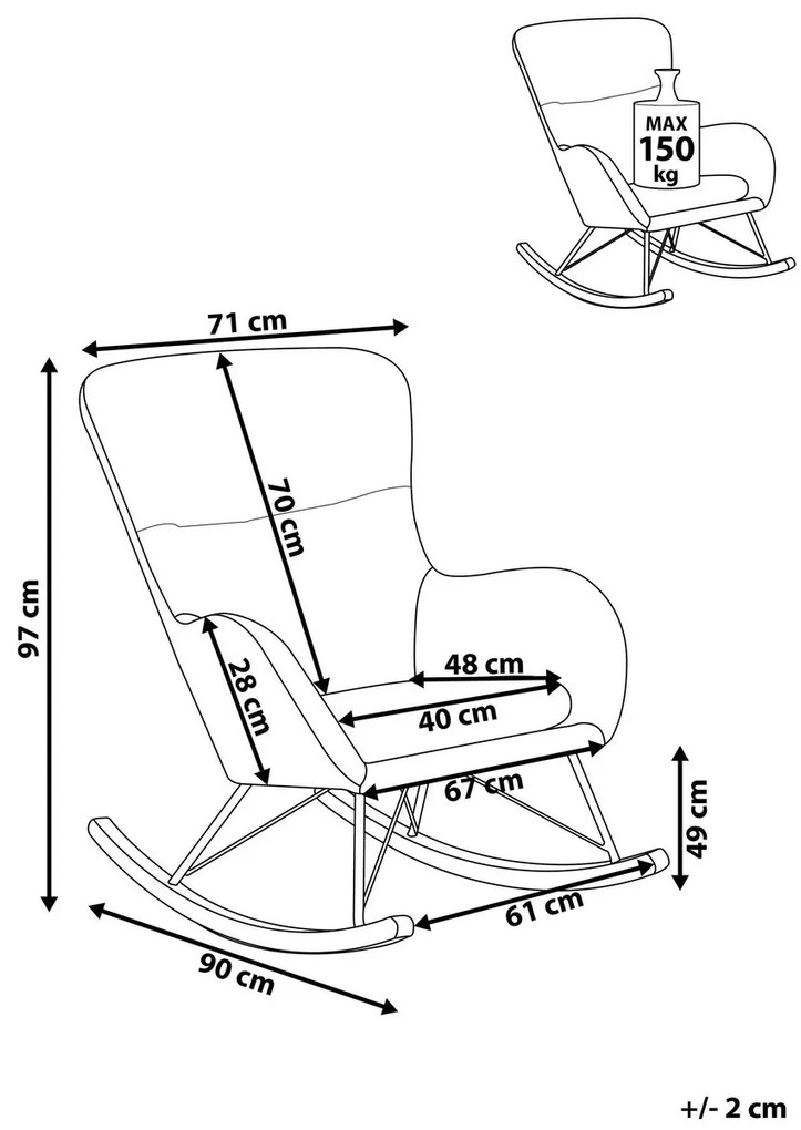 Fotoliu balansoar Esmae (roz). 1078719