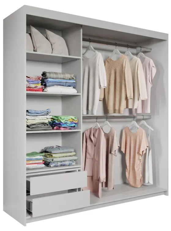 Set mobila dormitor Ruben Alb/Antracit C19