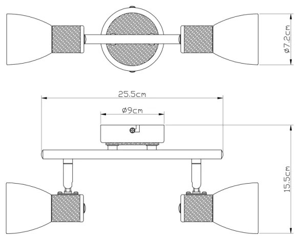 Globoo 54352-2 - Lampa spot GYLFI 2xE14/40W/230V